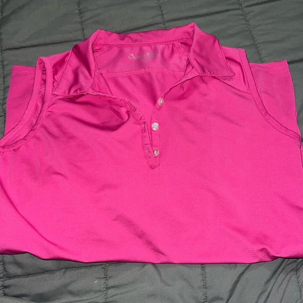 Pink Court Haley gold shirt